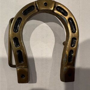 Horseshoe Design Bronze Belt Buckle